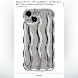 Caseative iphone14 silver wave case NIB